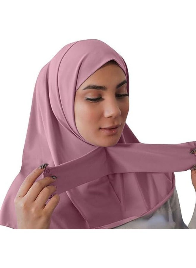 Fashion Muslim Hijab for Women Instant Snap Fastener Hijab Inner Cap Full Cover Head Wraps Scarf Islam Turban Caps - Image 4